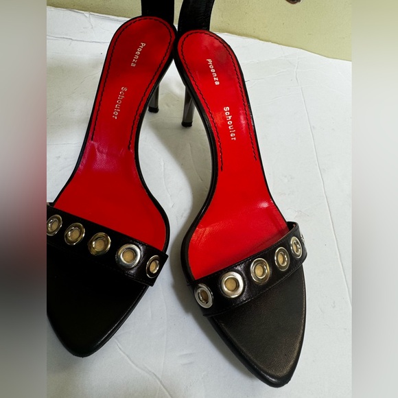 Proenza Schouler Grommets Leather Strappy Ankle Sandals Shoes Rings Sexy Goth 38 - Picture 14 of 16